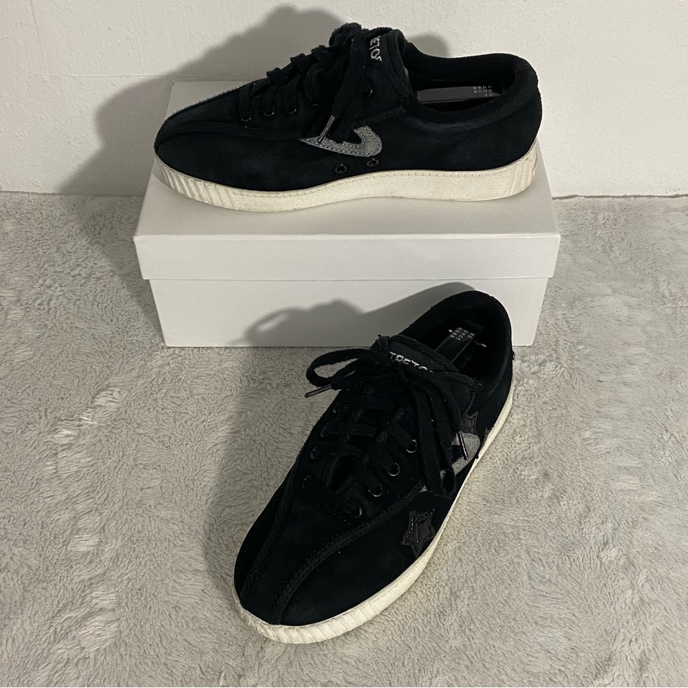 Tretorn Nylite Plus Black Suede Sneakers Women’s Size 6.5M